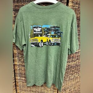 Bronco Car Shirt-Green Graphic T-Shirt, Left chest and full back, Wis. Dells, XL